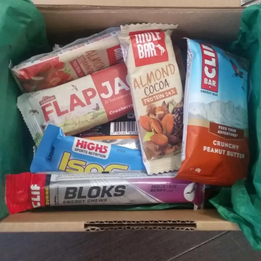 La BOX du Pedaleur remplit de bonnes choses pour bien s'alimenter