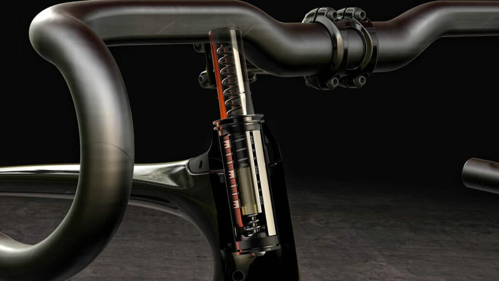Un amortisseur intégré dans la potence avec la technologie Future Shock de chez Specialized