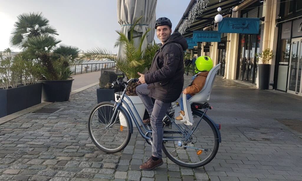 Selle enfant avant,vélo avec porte-bagage avant