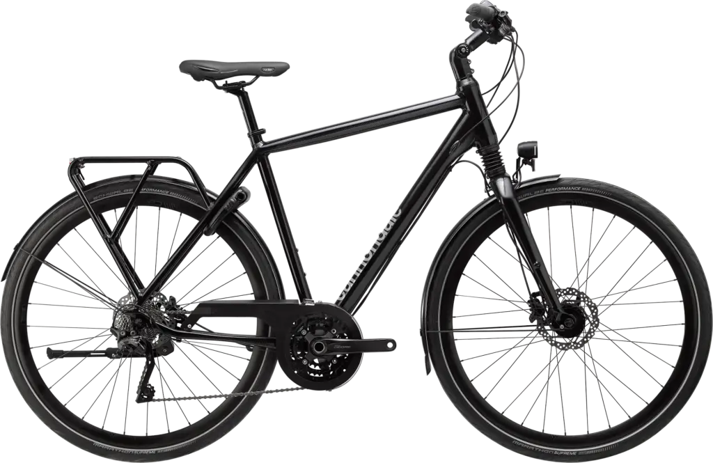 Vélo De Route Cannondale Cadre Alu Argenté, Homme, Taille L - Avec Supports Et Panier