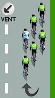 Le cycliste blanc remonte par la gauche