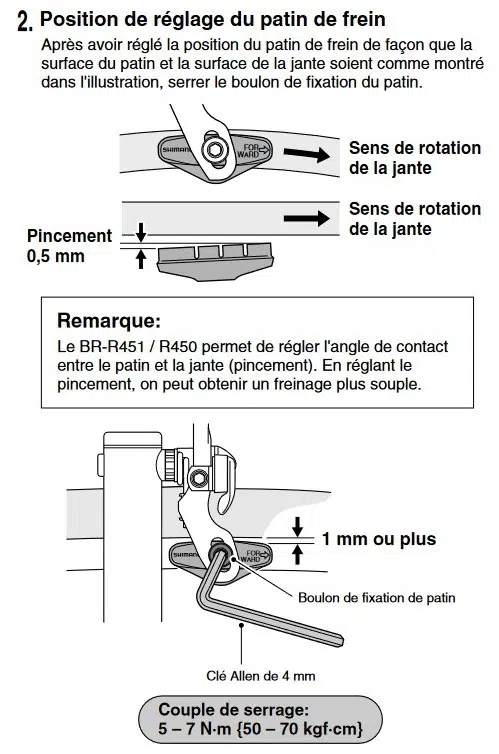 Patin de frein Fischer V-brake - Patins de frein - Freinage - Route