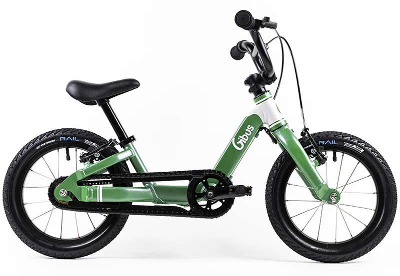 Un vélo Gibus enfant 14 pouces de couleur verte