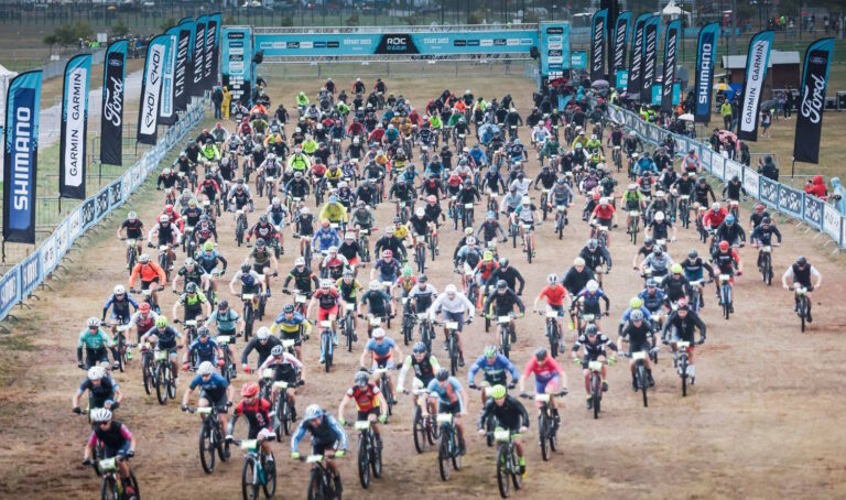 Départ de la course VTT au Roc Azur