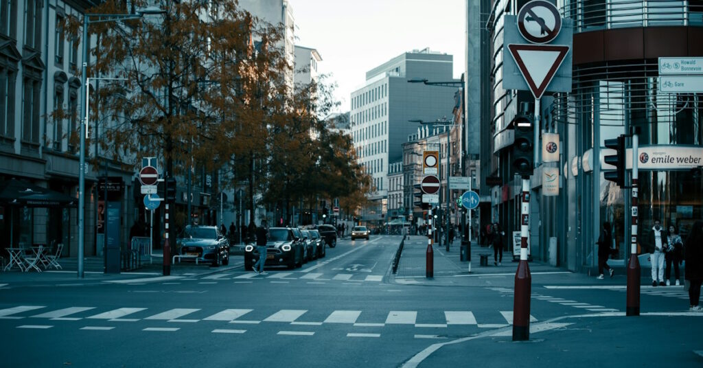 Une piste cyclable en ville