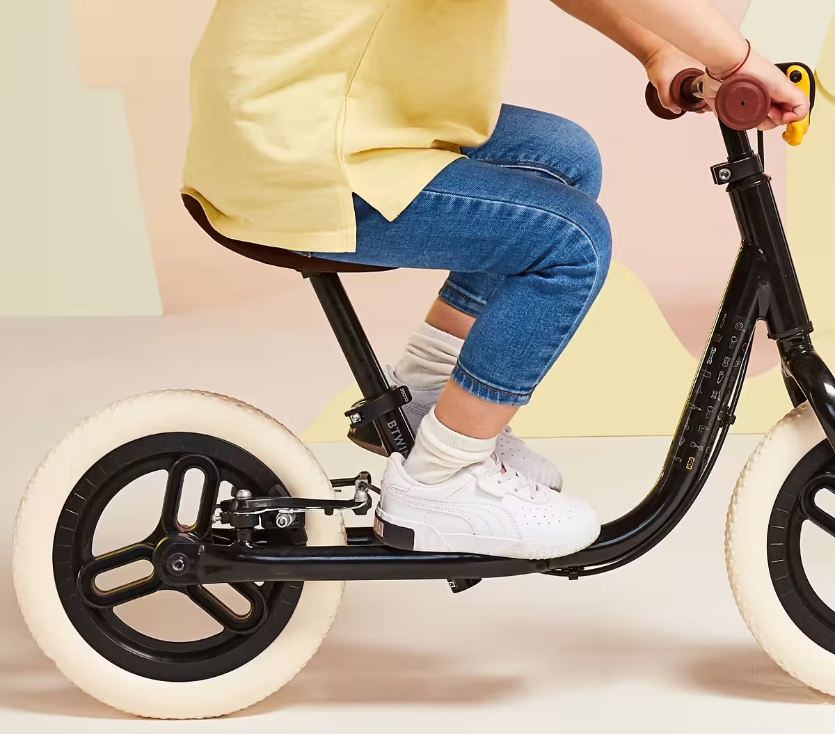 Draisienne Cross Funbee – Pneus Gonflables, Frein Avant, Siège/guidon Ajustable – Dès 3 Ans – Bleu/blanc