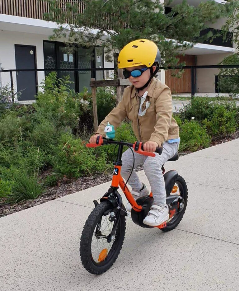 Vélo Enfant 14 Pouces – Cadre Acier, Stabilisateurs Amovibles – Freins Avant/arrière, Sécurisé – Pour Garçons Et Filles 3-4 Ans