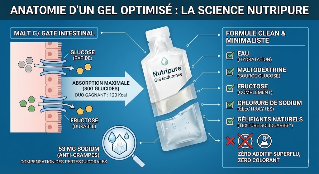 Anatomie d'un gel Nutripure endurance