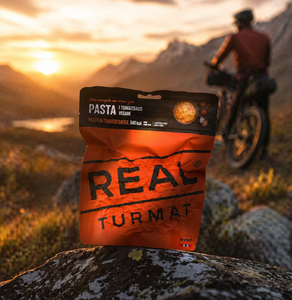 Sachet lyophilisé contenant des pâtes sauce tomate