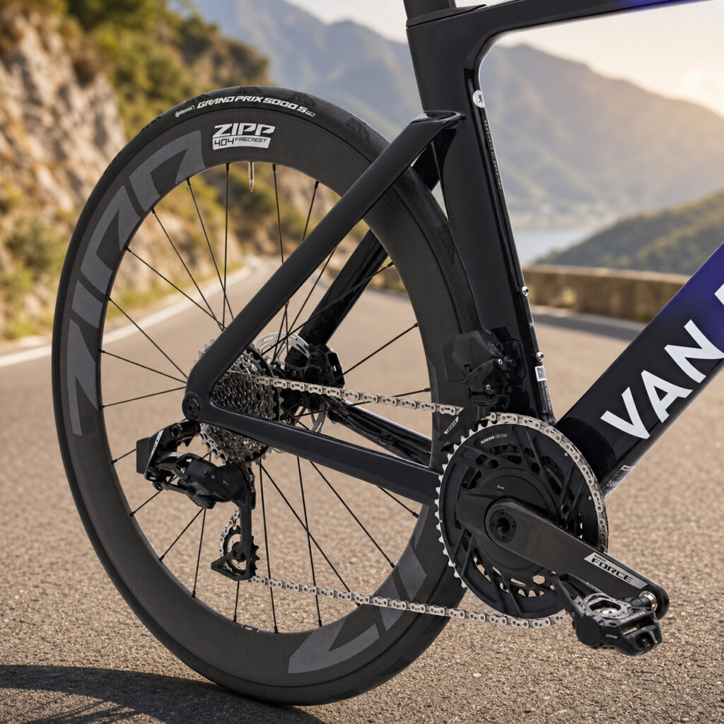 Zoom sur la transmission du vélo aéro RCR-F PRO