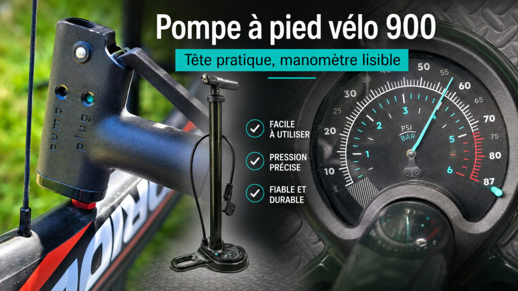 Présentation de la pompe vélo 900 de chez Décathlon